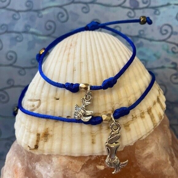 Mommy & Me Mermaid shape bracelet & earrings set - Picture 1 of 10